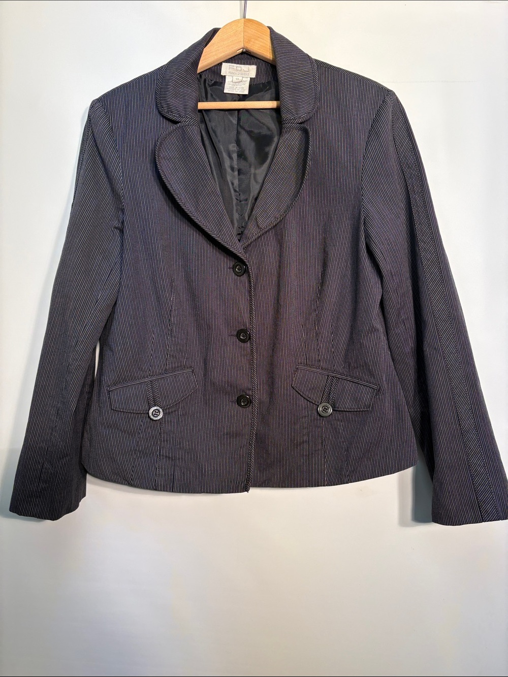 FDJ Navy Pinstripe Tailored Blazer